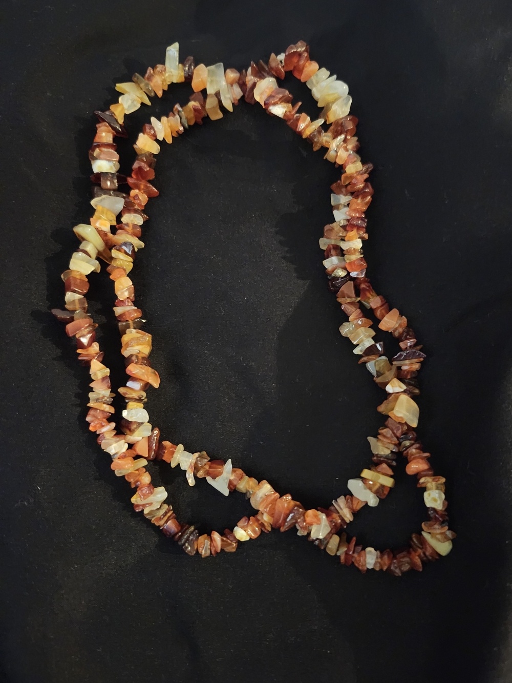 Natural Carnelian Agate Gemstone Chip Necklace